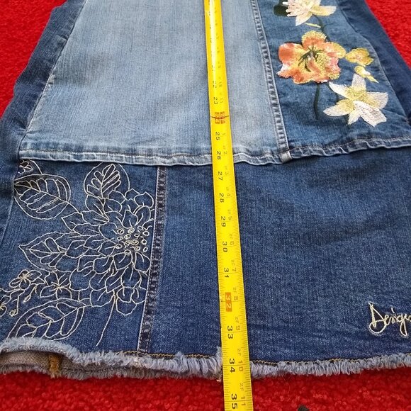 Desigual denim patchwork floral mini dress - Picture 9 of 9
